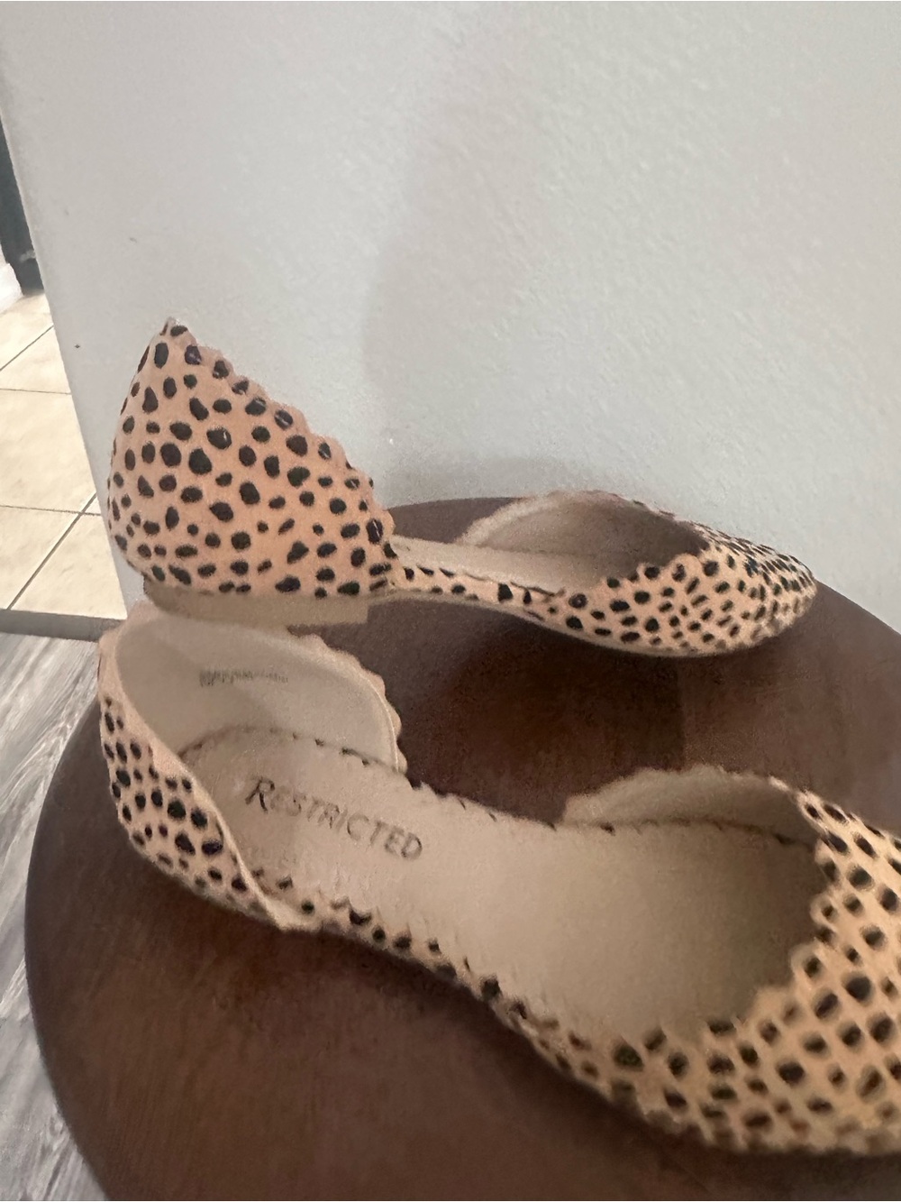 RESTRICTED Women's Tan Leopard Print Flats